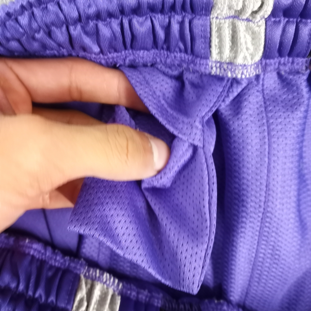 Jordan Men's Purple Basketball Shorts with Contrast Stripe Size L - Picture 7 of 13